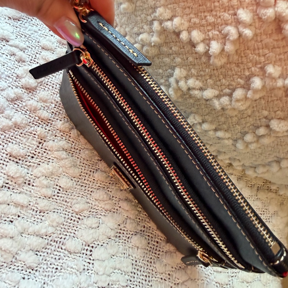 Dooney & Bourke Black Triple-Zip Wristlet 5x8 NWOT - Picture 11 of 11
